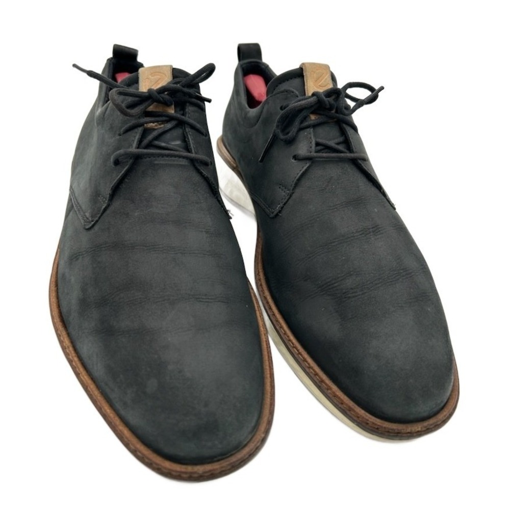 ECCO Men's Size 11 US 45 EU Black Leather ST.1 Lace-Up Chukka Boots Loafers Lace